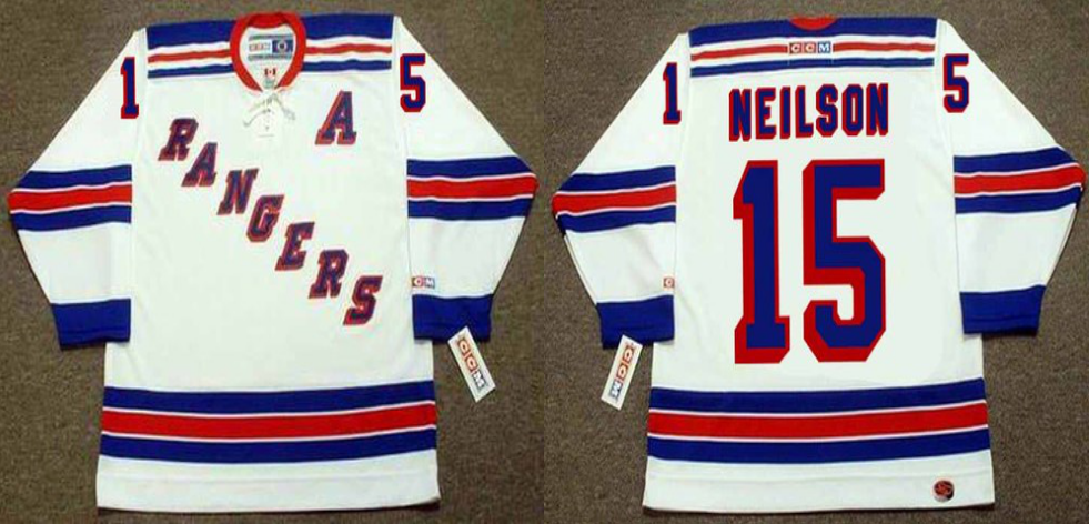 2019 Men New York Rangers #15 Neilson white CCM NHL jerseys